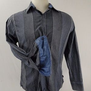 English laudry long sleeve button front shirt